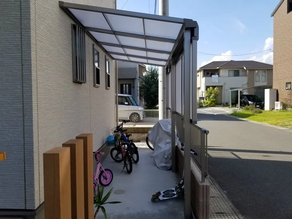 前橋市 I様邸 自転車置き場工事