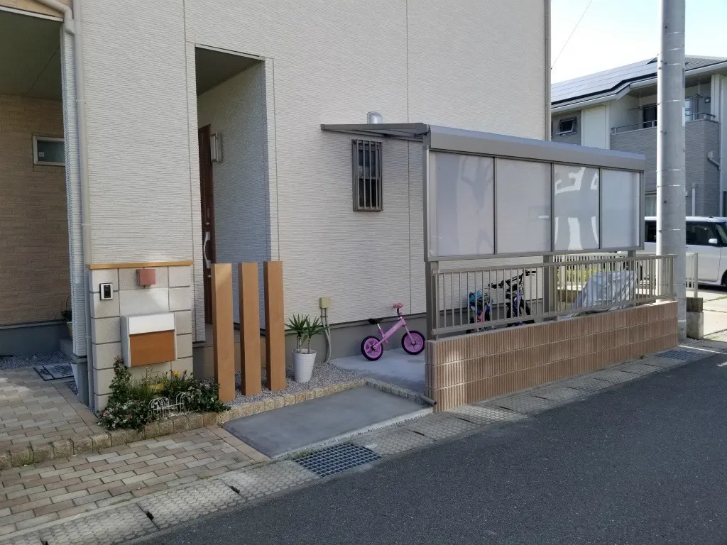 前橋市 I様邸 自転車置き場工事