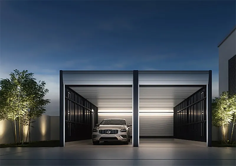 イナバ新型アルシアで創る上質ガレージ空間